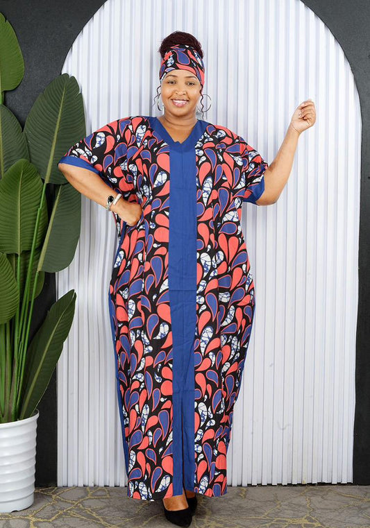 Freestyle dress with head wrap