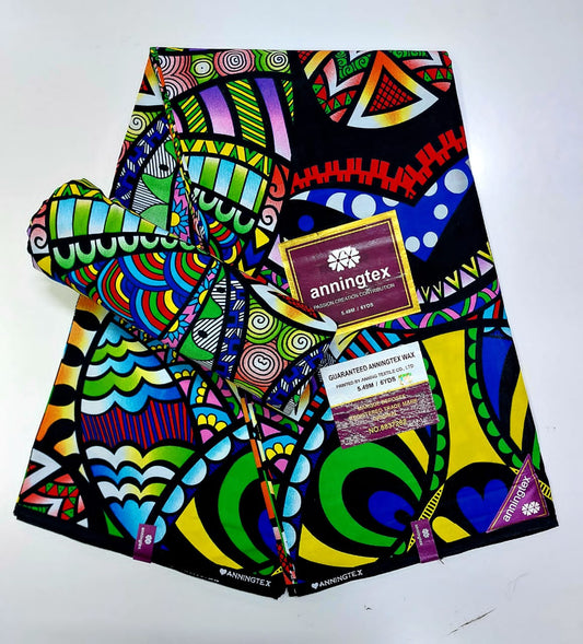Colourful African print fabric