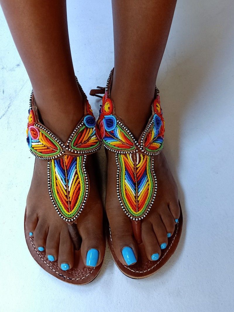 Beaded sandals