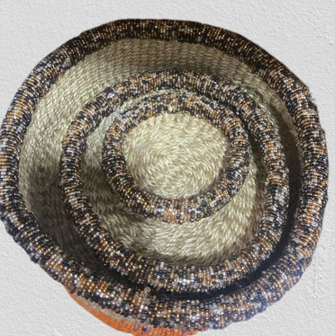 Handmade beaded fruit basket sets