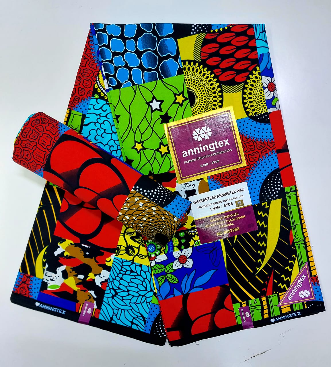 Colourful African print fabric