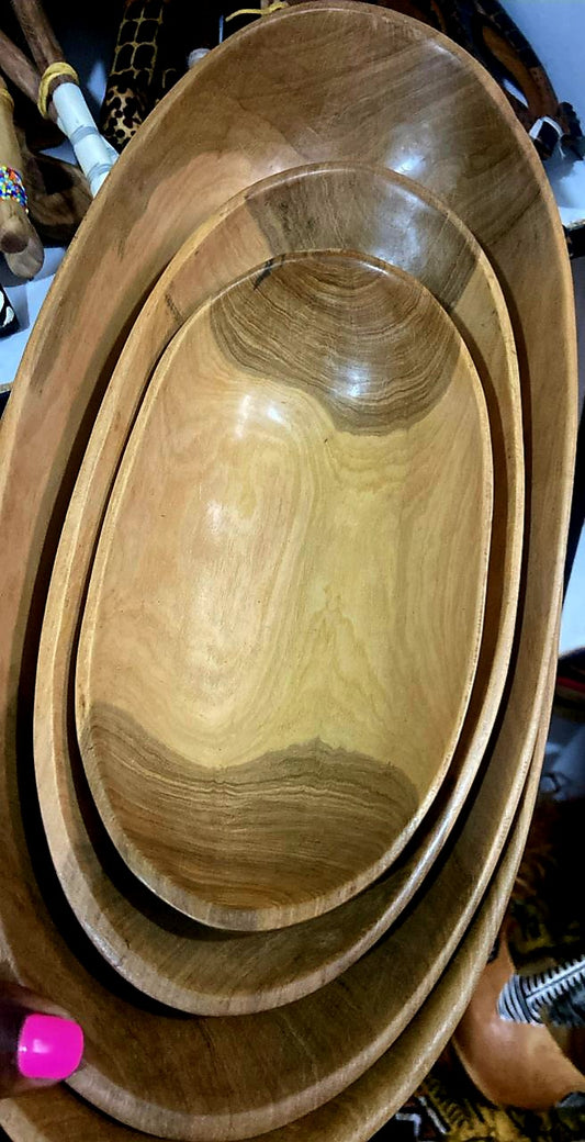3pc set of wooden bowls