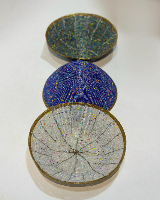 Beaded bowl - Silver