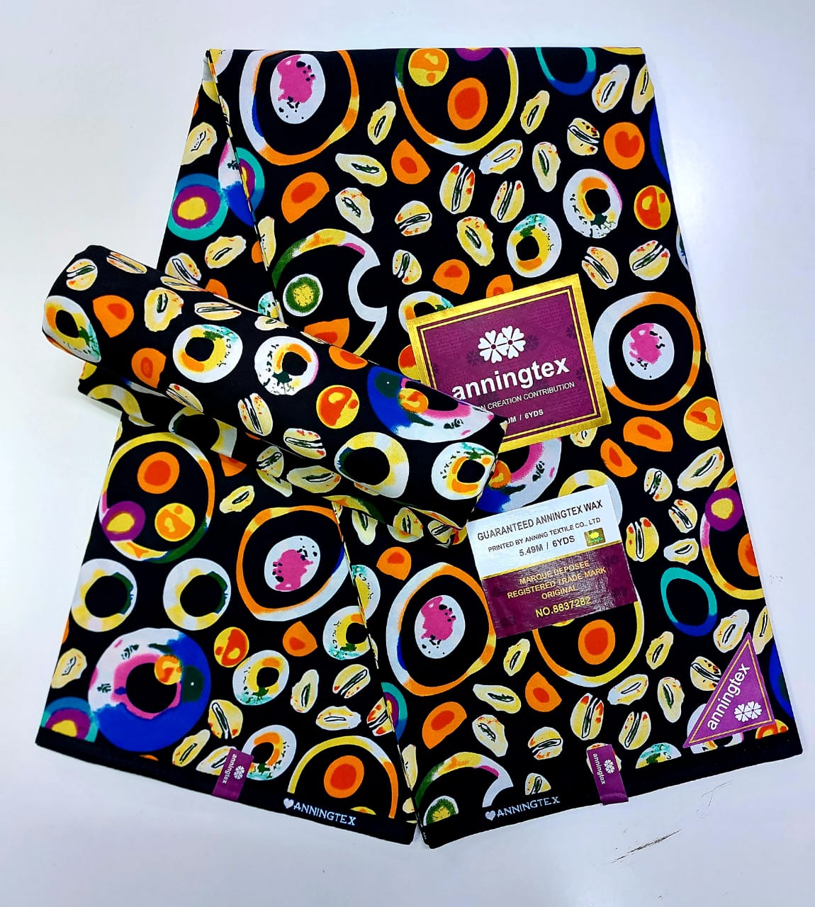 Colourful African print fabric