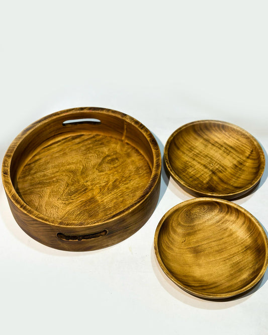 Wooden trays set