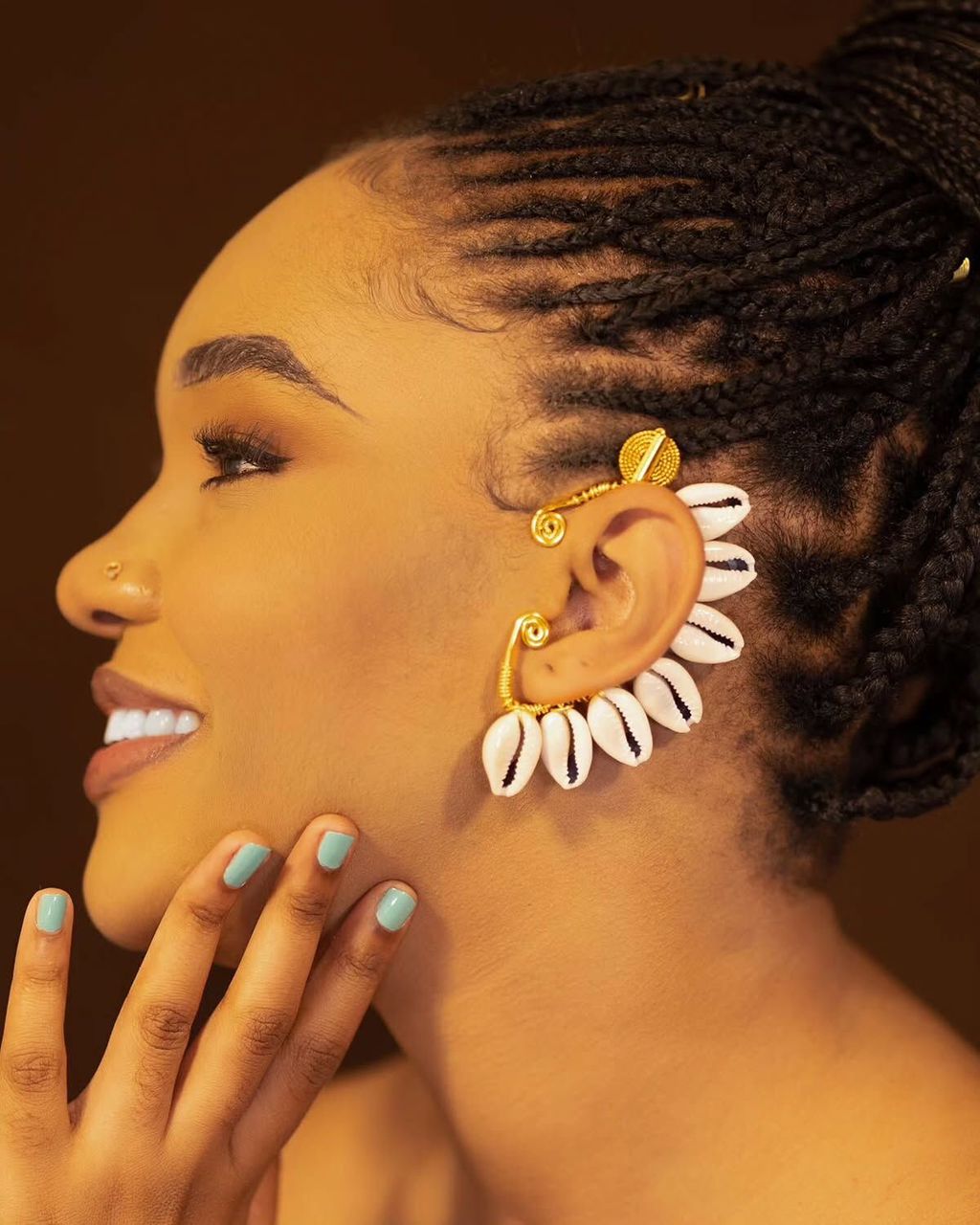 Cowrie shell earrings