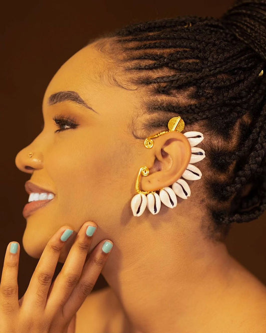 Cowrie shell earrings