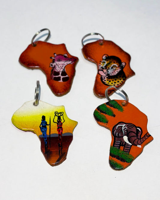 African map keyrings