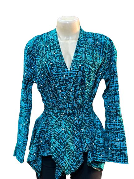 African print blouse