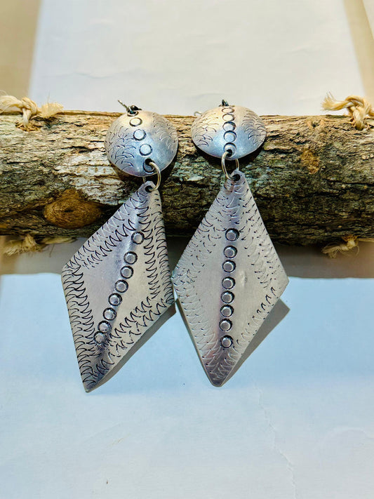 Metal earrings