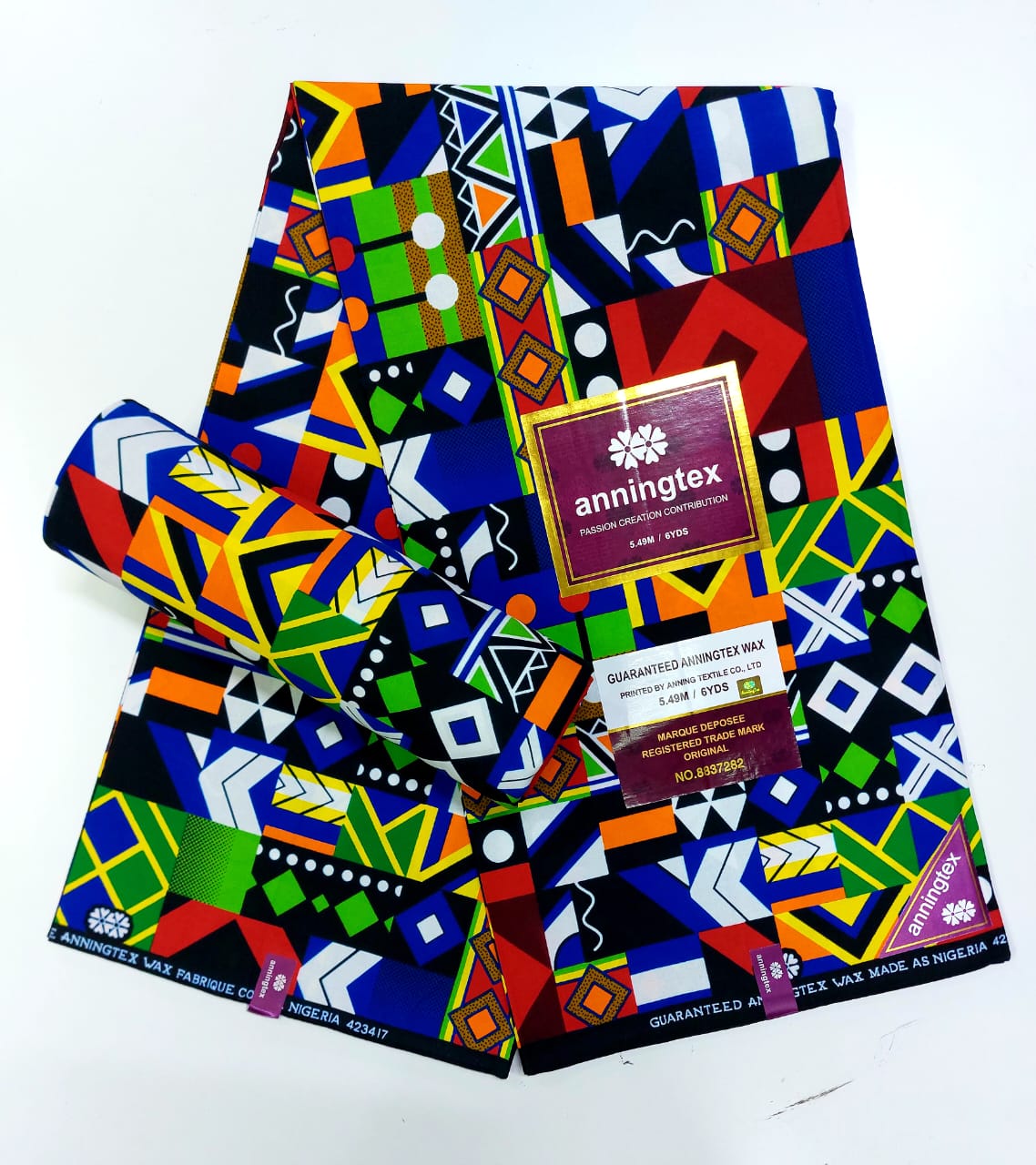 Colourful African print fabric