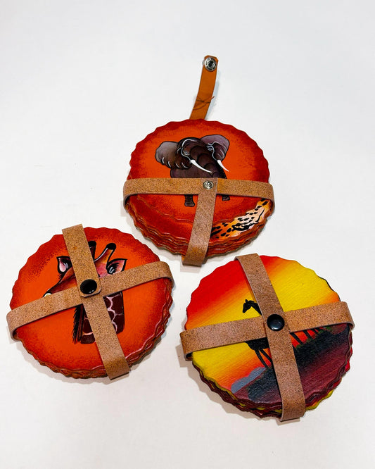 Leather coasters