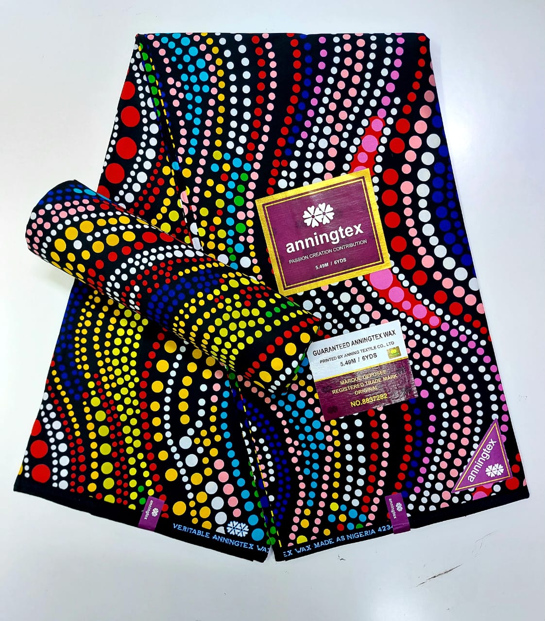 Colourful African print fabric